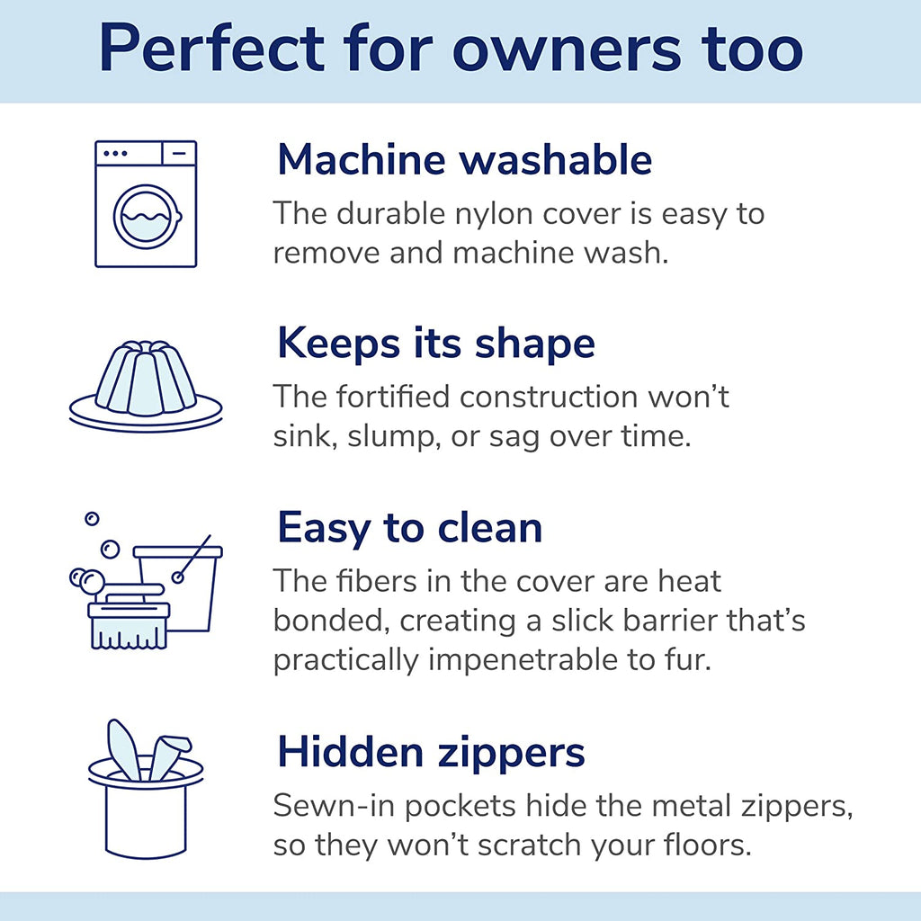 Small Plush Memory Foam Dog Bed in Sand