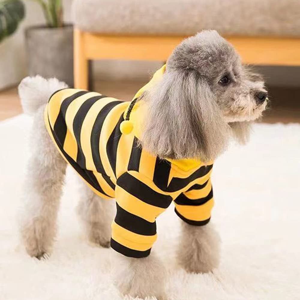 Premium Pet Hoodie Sweatshirt for Small Dogs and Cats, Cozy Yellow Outfit for Halloween and Christmas, X-Large Size