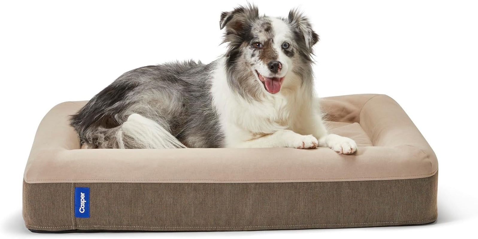 Small Plush Memory Foam Dog Bed in Sand
