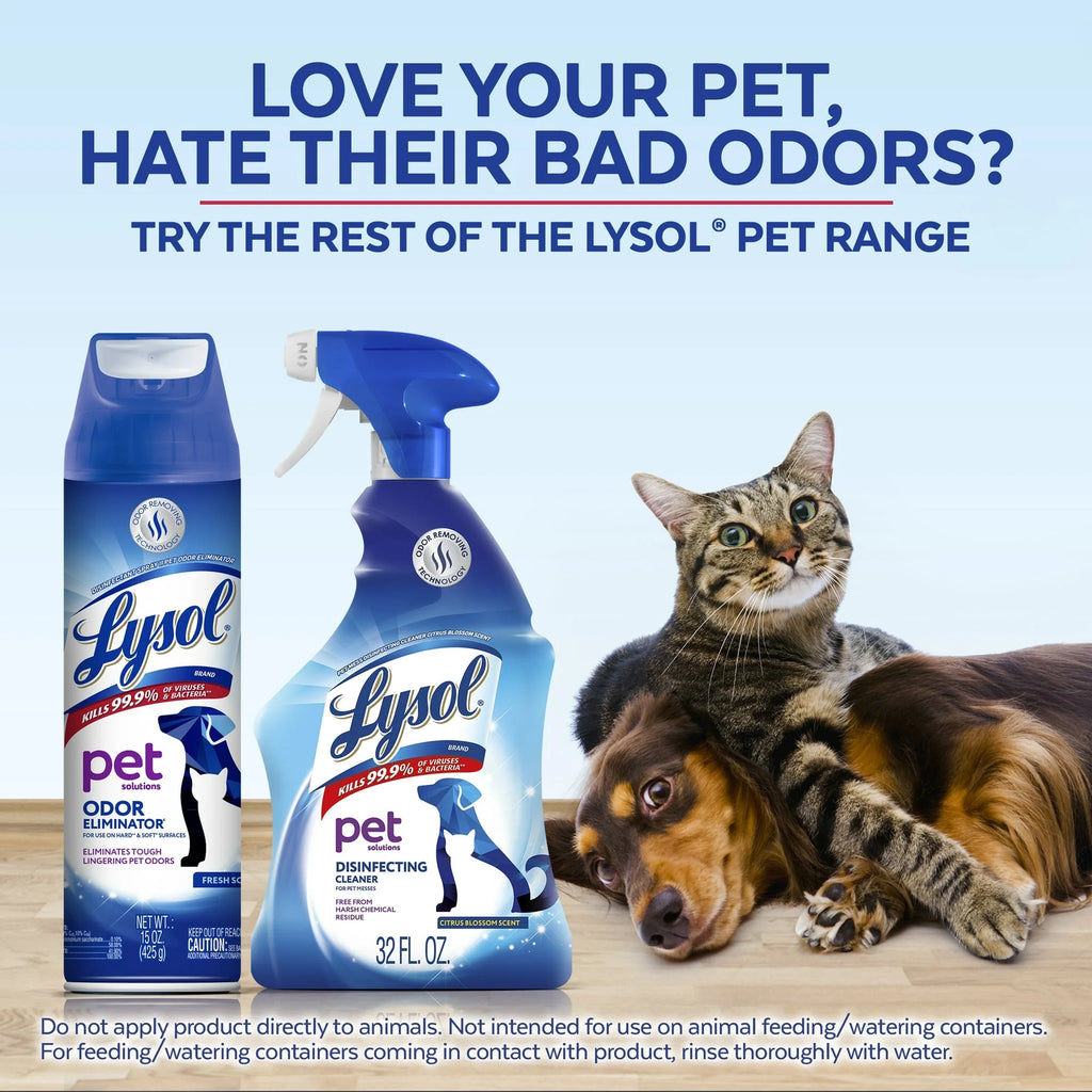 Pet Odor Eliminator Spray, Sanitizing and Disinfecting Spray for Pet Odors, 15Oz (4 Pack)