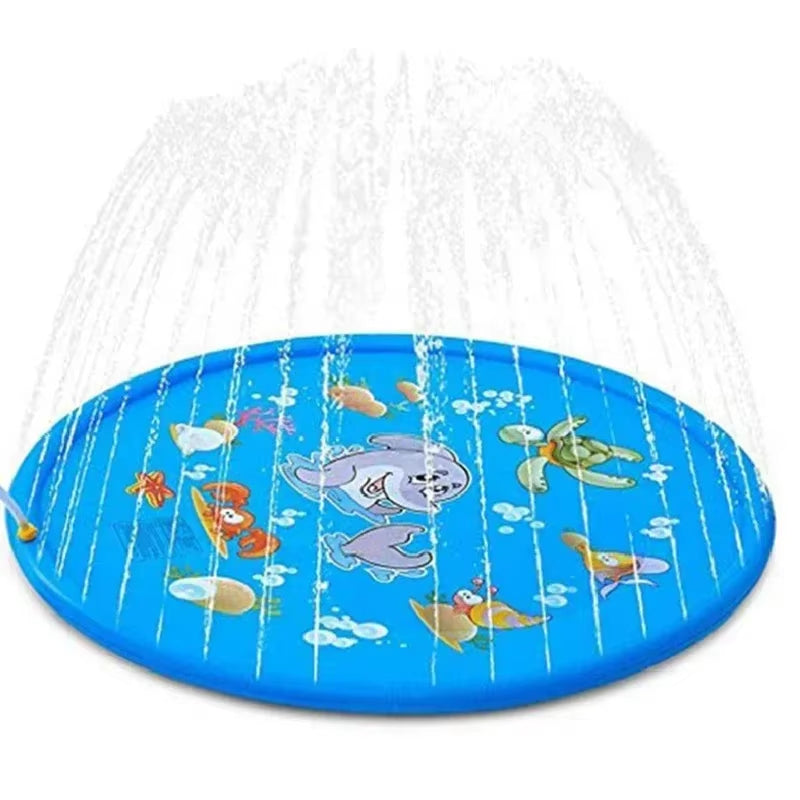 170Cm Summer Dog Toy Splash Sprinkler Pad Pet Swimming Pool Interactive for Pet Children Interactive Outdoor Play Water Mat Toys