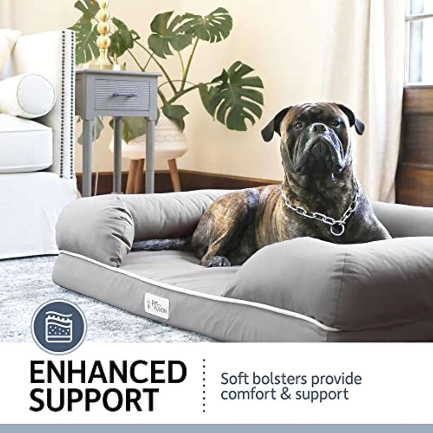 Ultimate Orthopedic Dog Bed with Memory Foam, Available in Multiple Sizes and Colors, Medium Firmness, Waterproof Liner, YKK Zippers, and Breathable 35% Cotton Cover