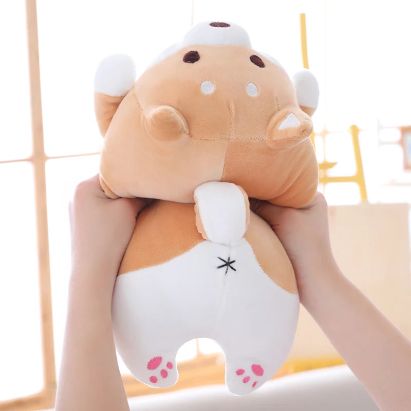 Cute Corgi Dog Doll Pillow Shiba Inu Plush Toy Holding Sleeping Doll Stuffed Animal Pillow Gift for Baby 35Cm