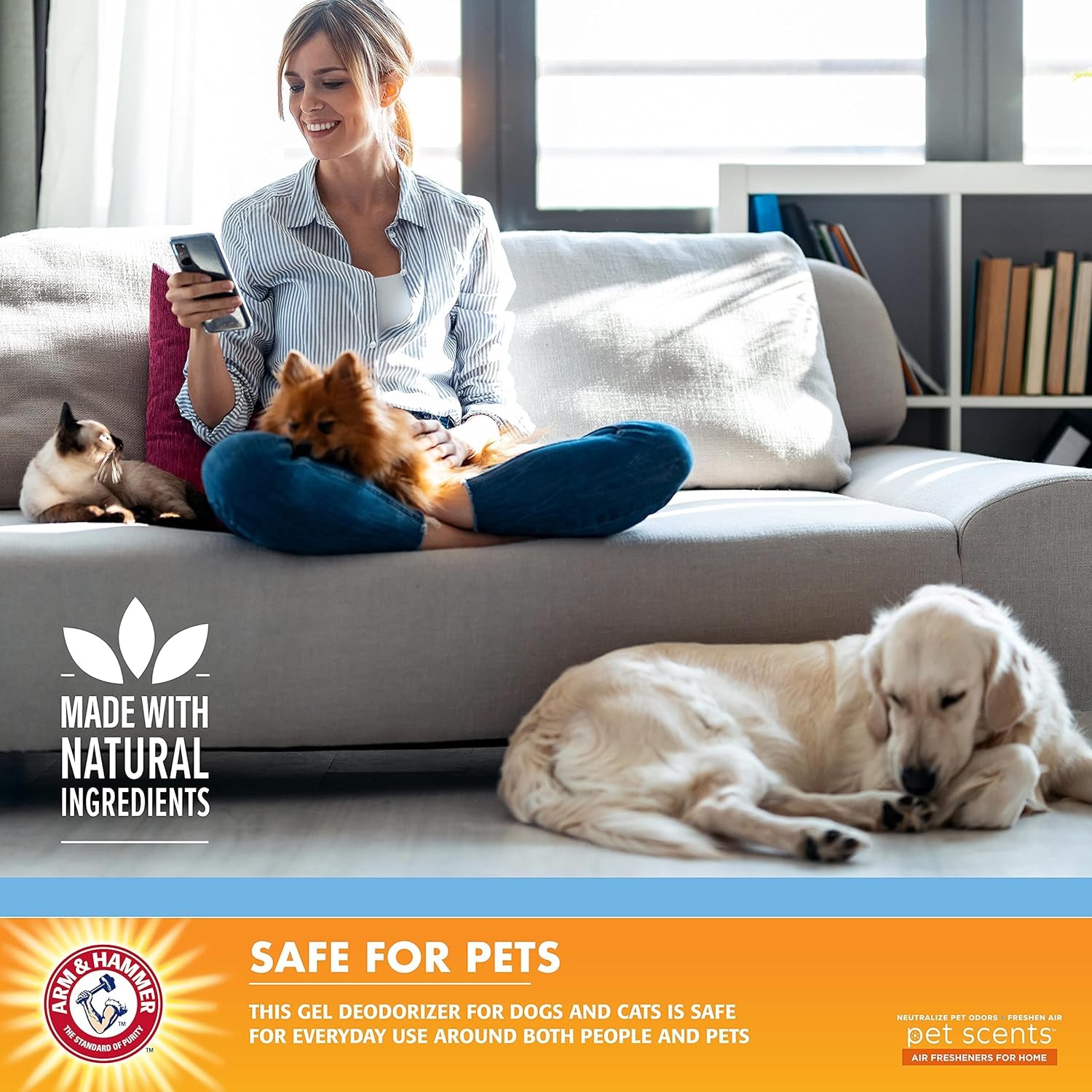 Pet Scents 3-Wick Deodorizing Soy Candle, Fresh Breeze