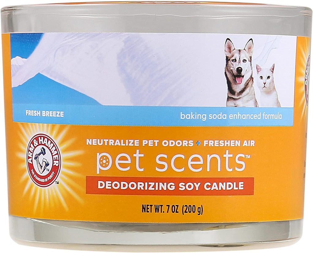 Pet Scents 3-Wick Deodorizing Soy Candle, Fresh Breeze