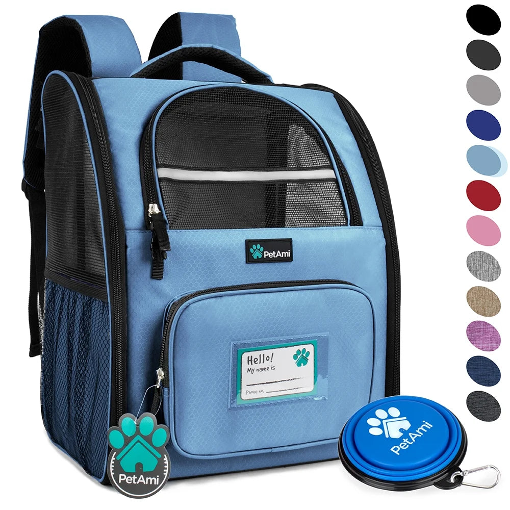 Deluxe Pet Carrier Backpack, Light Blue