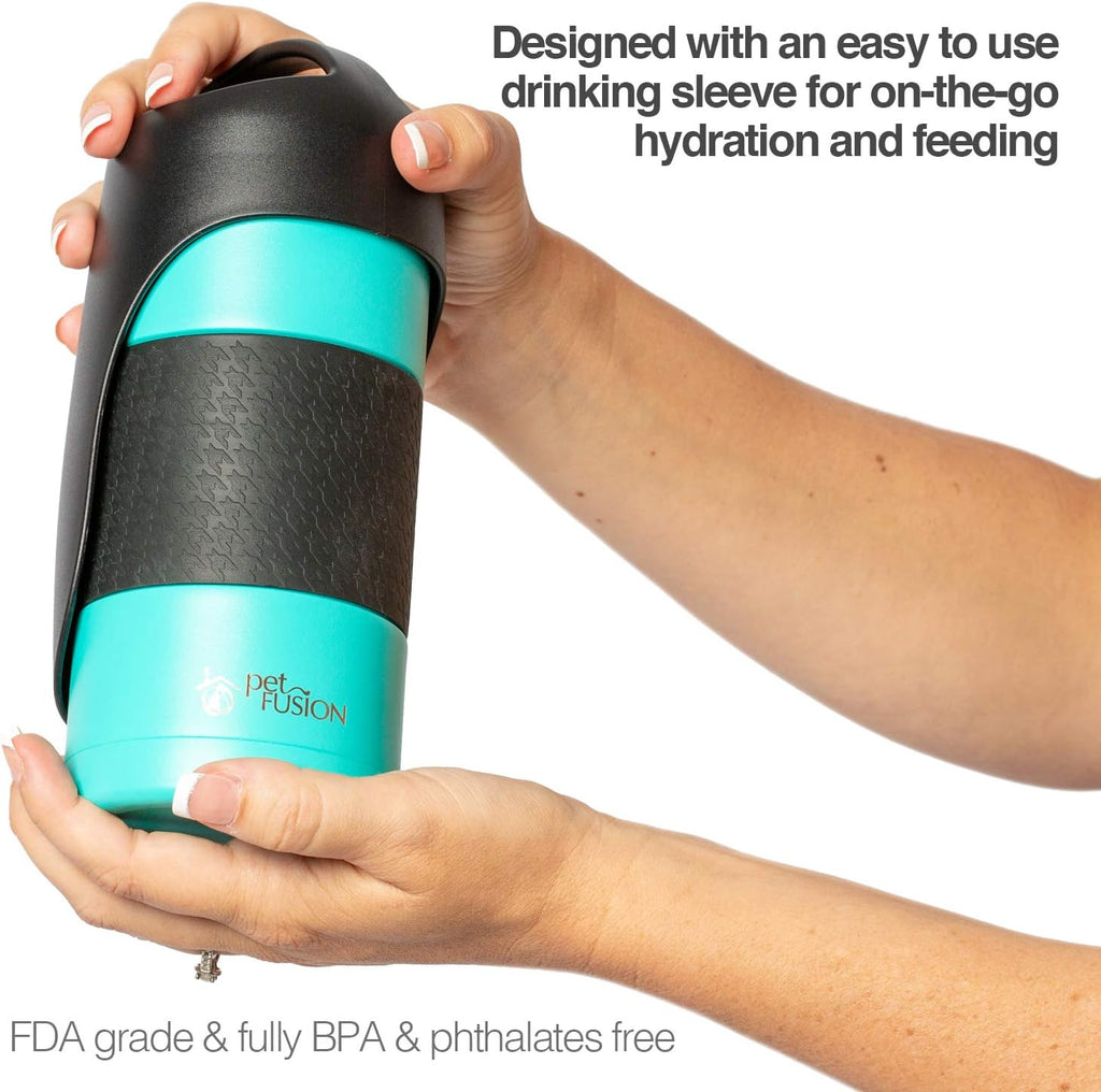 Insulated Portable Dog Water Bottle and Dispenser - 22 Oz Stainless Steel Travel Bottle for Optimal Temperature Maintenance