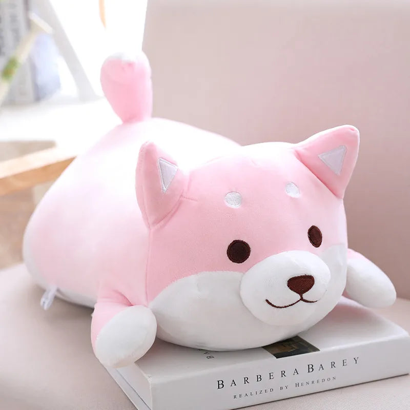 Cute Corgi Dog Doll Pillow Shiba Inu Plush Toy Holding Sleeping Doll Stuffed Animal Pillow Gift for Baby 35Cm