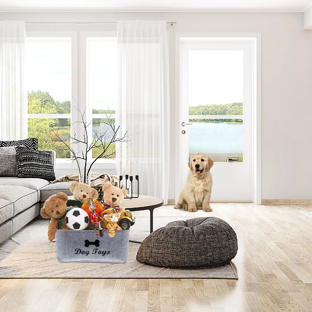 Dog Toy Felt Storage Box