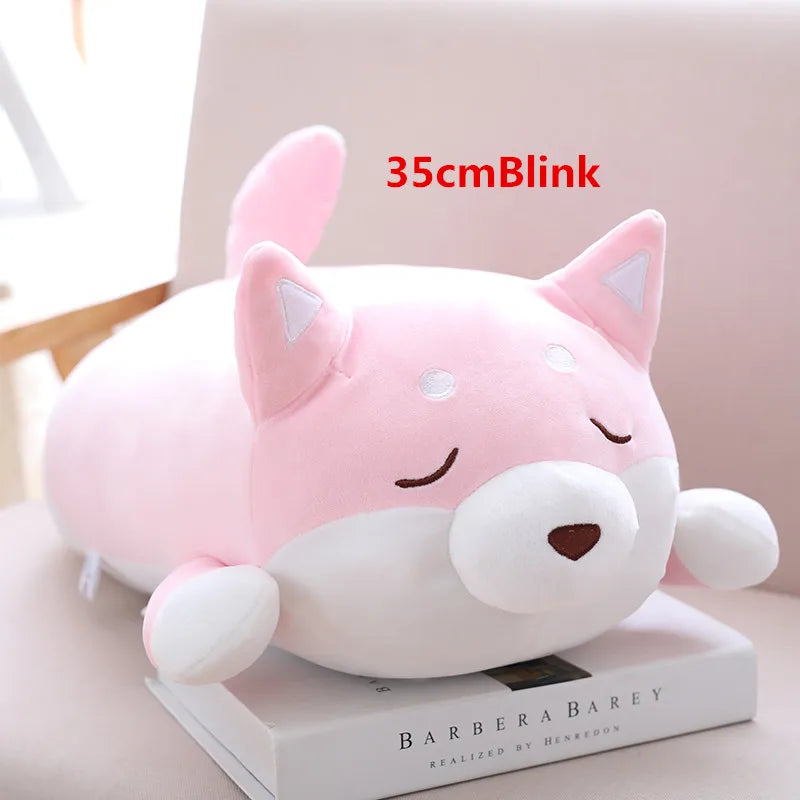 Cute Corgi Dog Doll Pillow Shiba Inu Plush Toy Holding Sleeping Doll Stuffed Animal Pillow Gift for Baby 35Cm