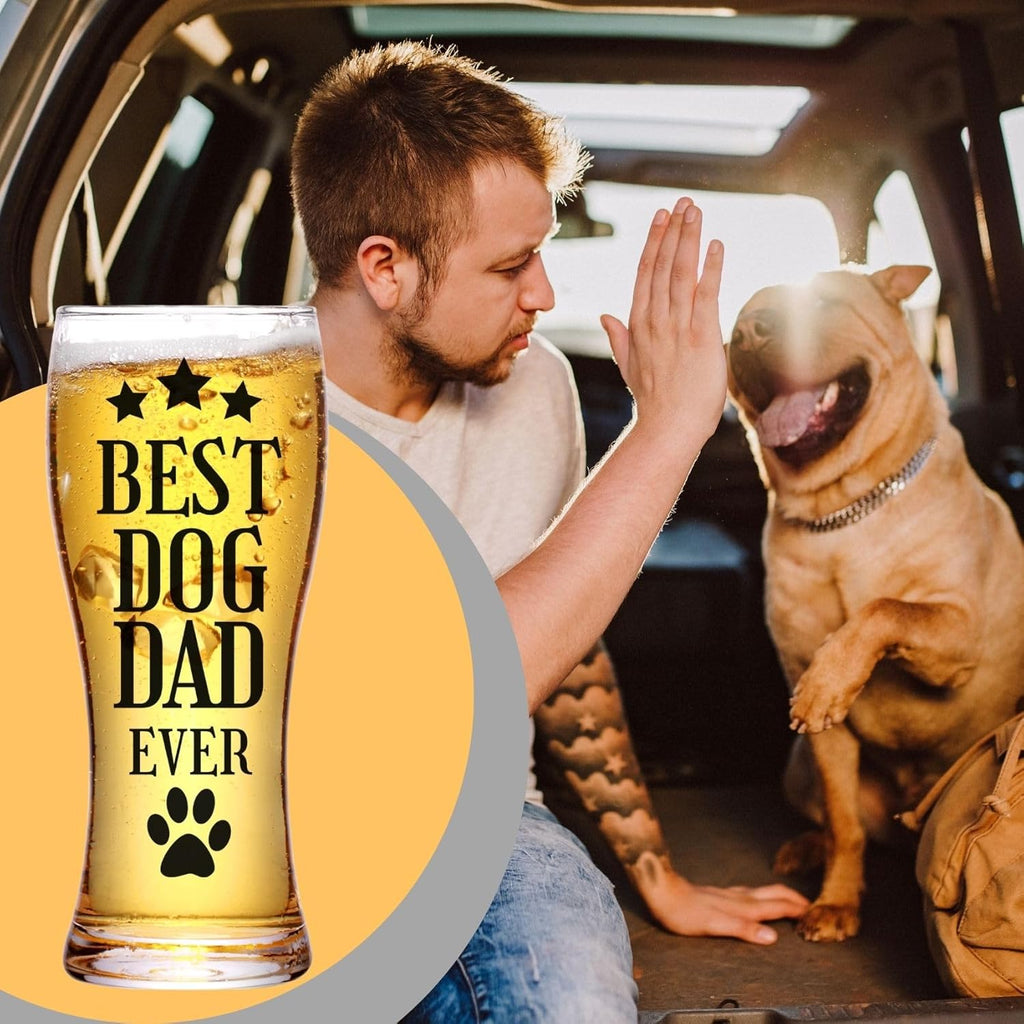 15Oz Beer Glass for Dog Dads - Ideal Gift for Dog Lovers and Owners on Birthdays and Holidays