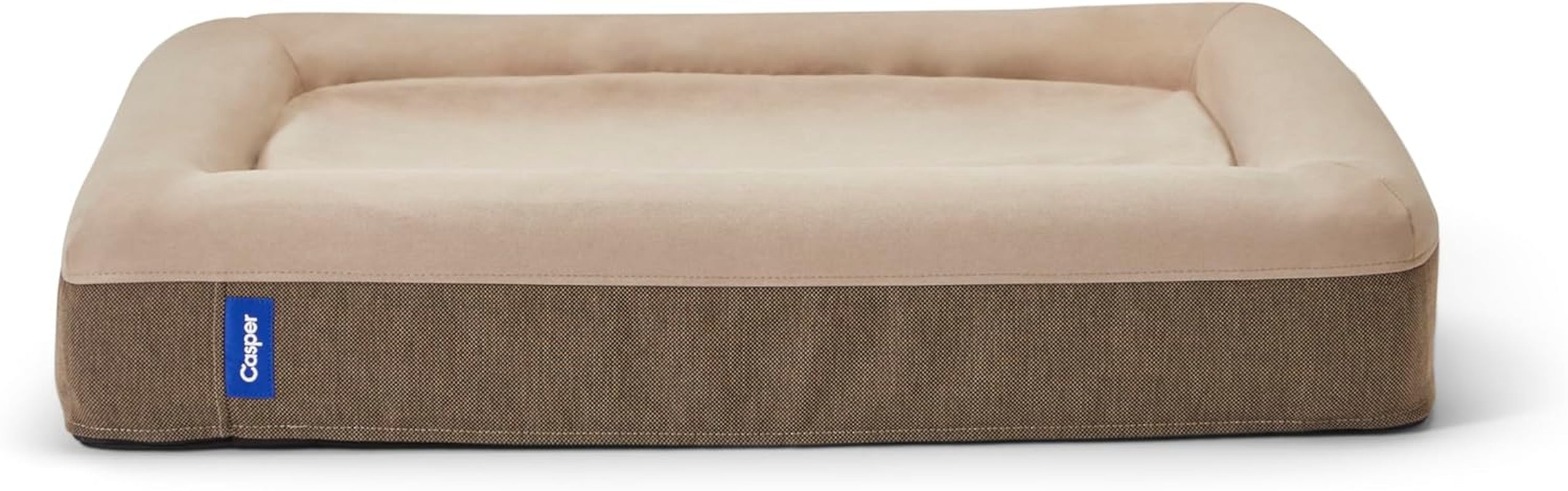 Small Plush Memory Foam Dog Bed in Sand