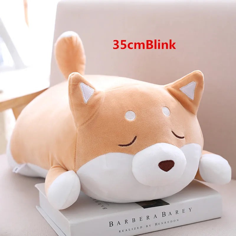 Cute Corgi Dog Doll Pillow Shiba Inu Plush Toy Holding Sleeping Doll Stuffed Animal Pillow Gift for Baby 35Cm