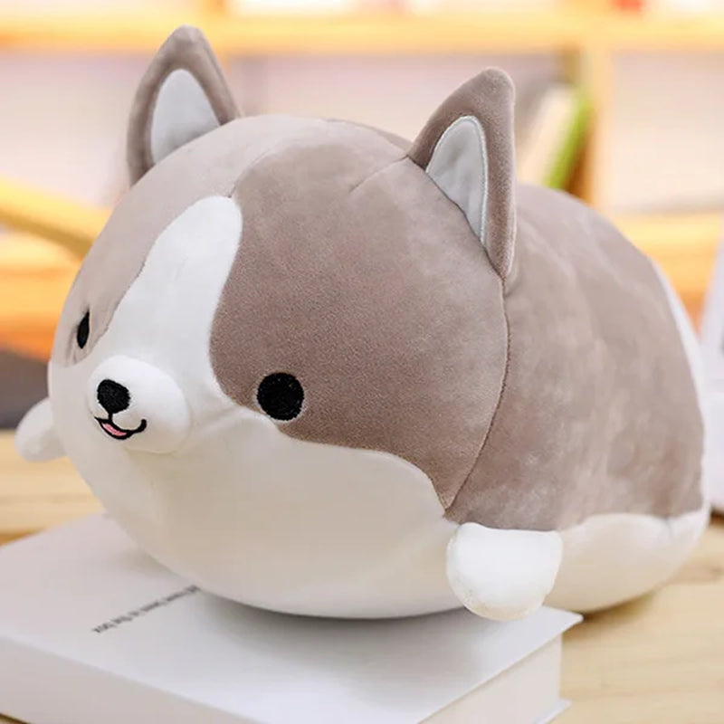 Cute Corgi Dog Doll Pillow Shiba Inu Plush Toy Holding Sleeping Doll Stuffed Animal Pillow Gift for Baby 35Cm